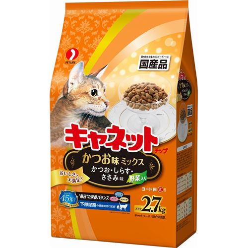 ペットライン Ｃ‐４３キャネットチップ かつお味ミックス２．７ｋｇ