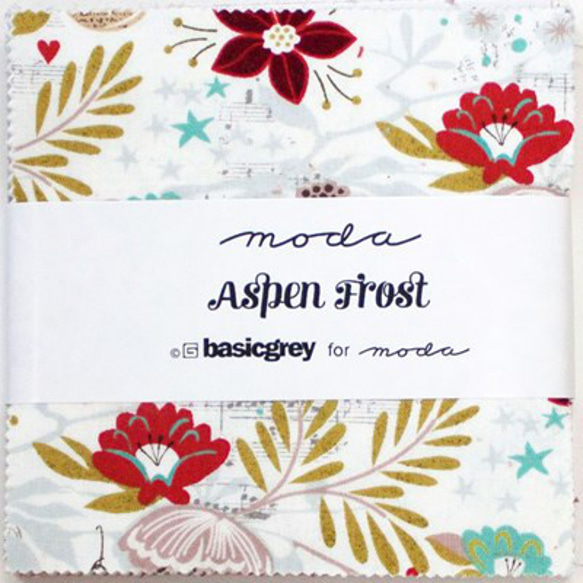 「Aspen Frost」moda Charm Pack （カットクロス42枚）BasicGrey