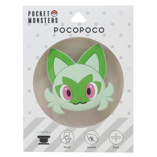 ポケットモンスター スマホリング ダイカットソフトPOCOPOCO ニャオハ ポケモン グルマンディーズ スマホグリップ アクセサリー ポップソケッツ キャラク