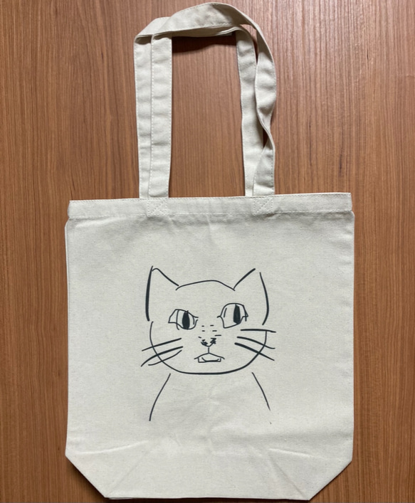 オリジナルデザインプリントトートバッグ　ねこ