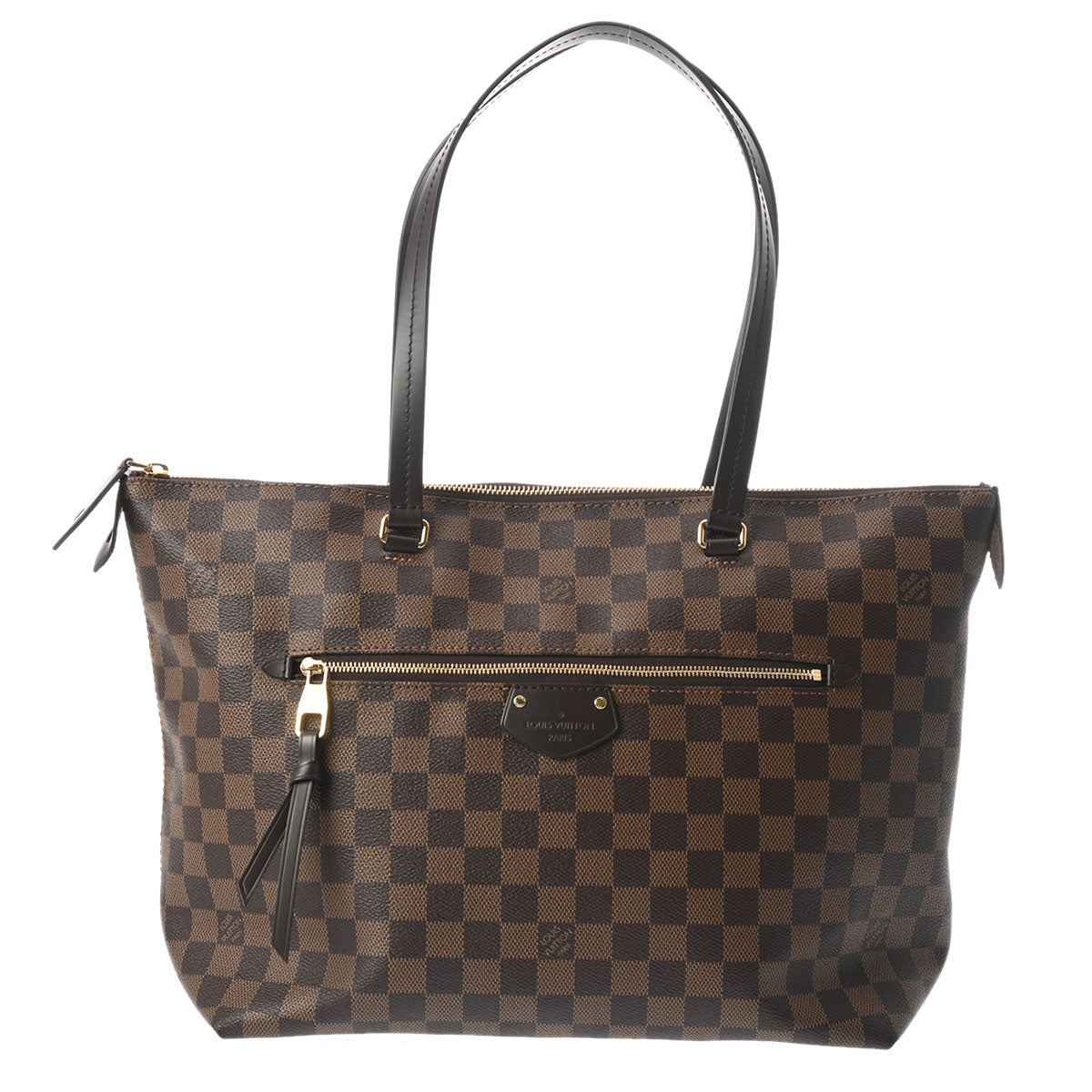 LOUIS VUITTON ルイヴィトン ダミエ イエナ MM ブラウン N41013 レディース ダミエキャンバス トートバッグ Aランク 中古 