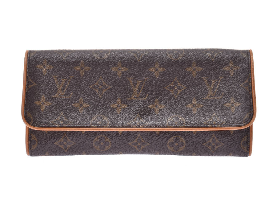 ルイヴィトン モノグラム ポシェット ツインGM ブラウン M51852 レディース 本革 クラッチバッグ Bランク LOUIS VUITTON 中古 