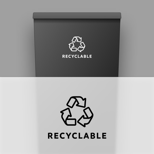 リサイクル（Recyclable）【ゴミ分別ステッカー】