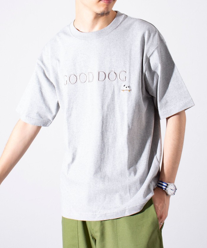 GLOSTER/【GLOSTER/グロスター】フレンチブルドッグ刺繍 GOOD DOG Tシャツ