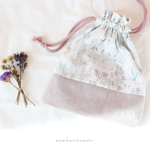 【コップ袋単品】lovelyflower　入園・入学に♪【コップ入れ】