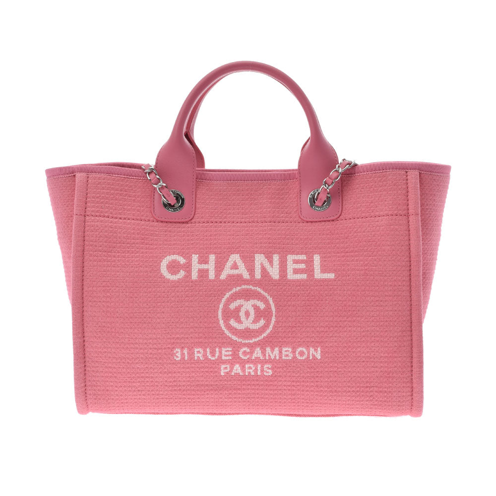 CHANEL シャネル ドーヴィル トート  ピンク レディース キャンバス/レザー トートバッグ 未使用 