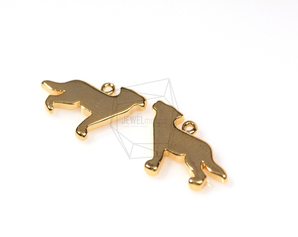 PDT-281-G【2個入り】フラット子犬シャドウペンダント,Flat puppy Shadow Pendant