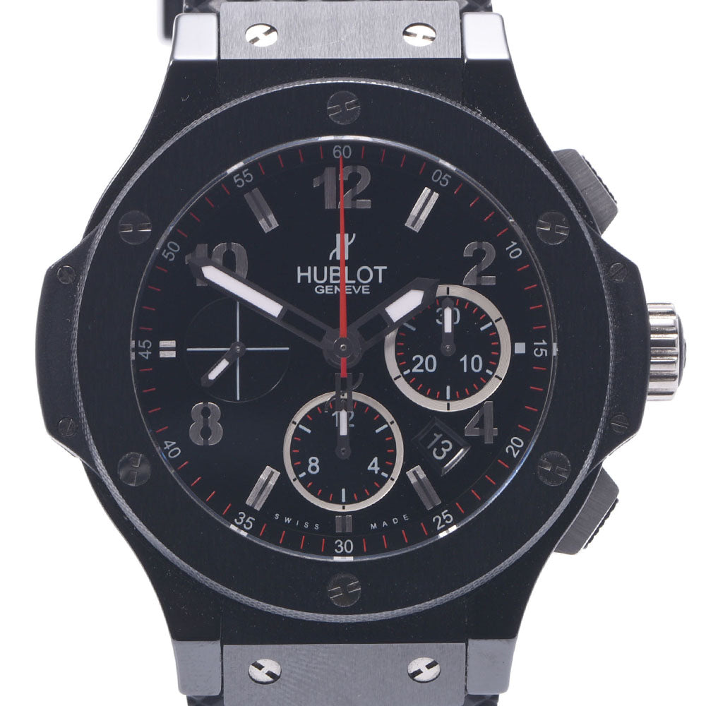 HUBLOT ウブロ ビッグバン ブラックマジック 301.CX.130.RX メンズ SS/セラミック/チタン/ラバー 腕時計 自動巻き 黒文字盤 Aランク 中古 