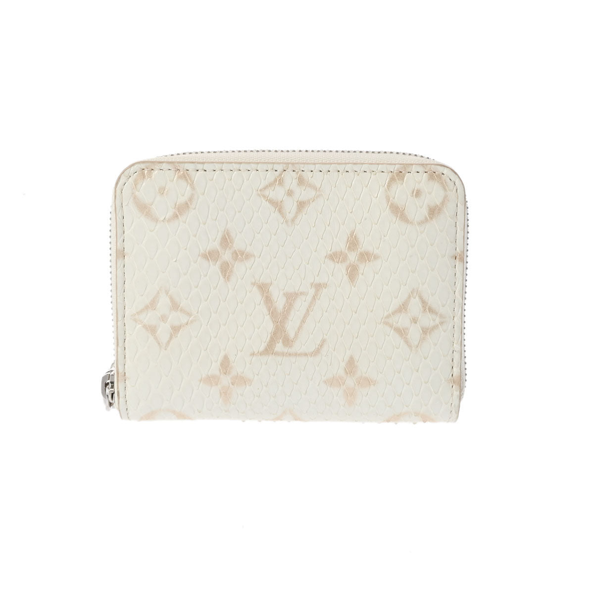 LOUIS VUITTON ルイヴィトン エキゾチックレザー ジッピーコインパース ホワイト M97726 ユニセックス パイソン コインケース Aランク 中古 