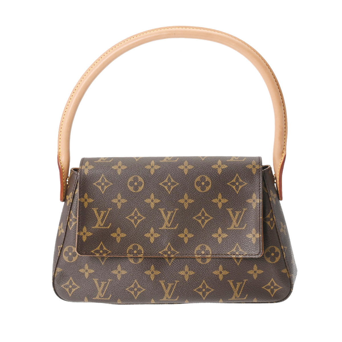 LOUIS VUITTON ルイヴィトン モノグラム ミニ ルーピング ブラウン M51147 レディース モノグラムキャンバス セミショルダーバッグ ABランク 中古 