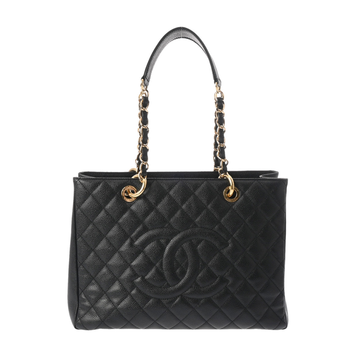 CHANEL シャネル GST グランドショッピングトート 黒 ゴールド金具 A50995 レディース キャビアスキン トートバッグ Aランク 中古 