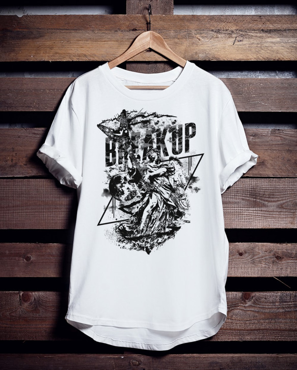 アートTシャツ「BREAK UP GOD -MonochromE-」