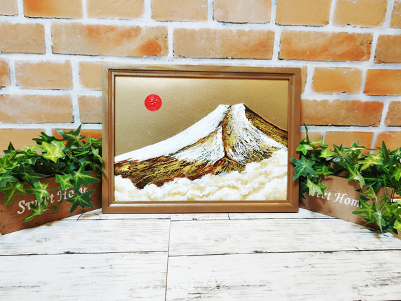 油絵 絵画 【黄金富士山】