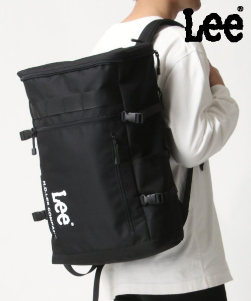 【Lazar】Lee/リー Water Proof 撥水 ボックス バックパック/リュック メンズ レディース カジュアル バッグ リュック 通学 部活