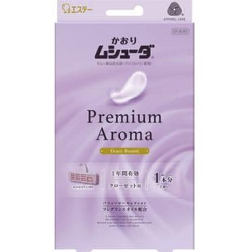 エステー かおりムシューダ Premium Aroma クローゼット用 グレイスボーテ 3個