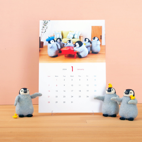 こぺんぎんカレンダー2024 / Three Little Penguins calendar2024