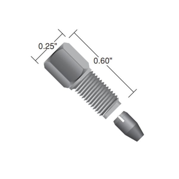 IDEX（アイデックス） SealTight ヘックスヘッド ショート（10pk） F-193X 1セット（10個） 64-3954-74（直送品）