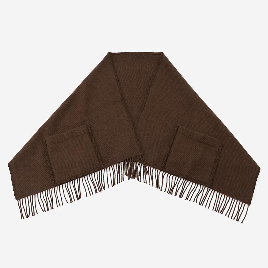 LAPUAN KANKURIT | UNI pocket shawl 60×170cm+fringes 6/chocolate