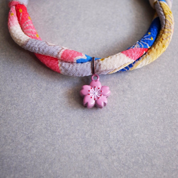 kimono dog collar & cat collar【Adjustable】AkaAo