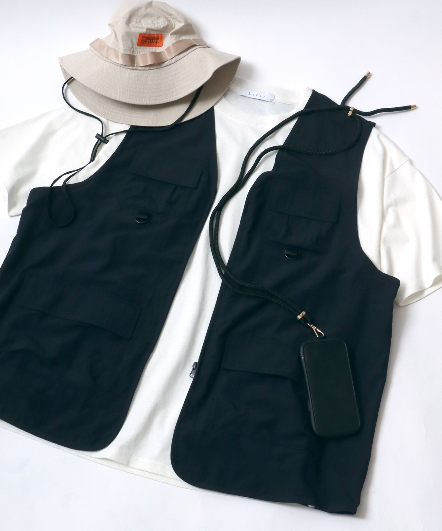 ラザル/【Lazar】Oversize Nylon Fishing Vest/オーバーサイズ ナイ･･･