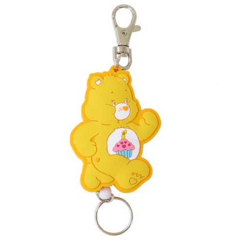 ケアベア キーリング ラバーリールキーホルダー Birthday Bear CareBears エスケイジャパン 鍵ホルダー キャラクター グッズ