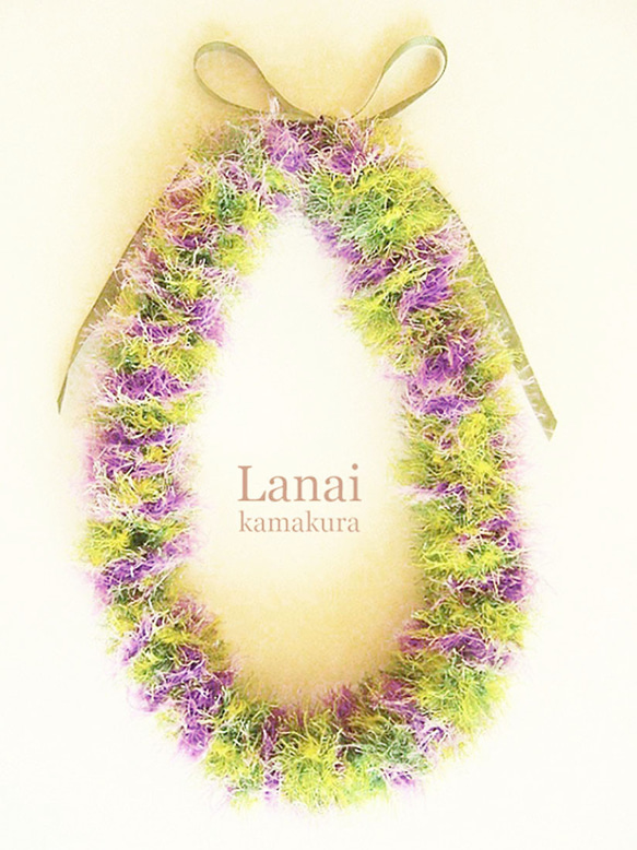 Crochet Lei  orchid&maile(完成品）