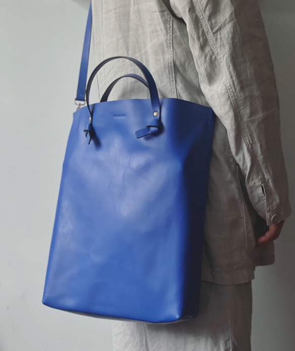 Zemoneni leather big tote bag 特大ハンドバッグ、ハンドバッグ