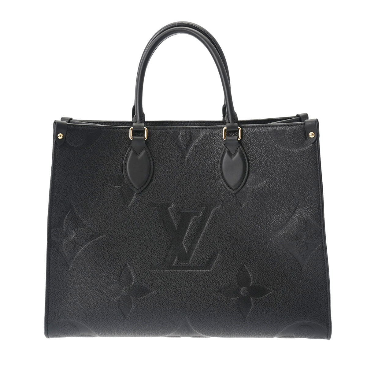 LOUIS VUITTON ルイヴィトン モノグラムアンプラント オンザゴー MM 2WAY ノワール M45595 レディース レザー トートバッグ Aランク 中古 