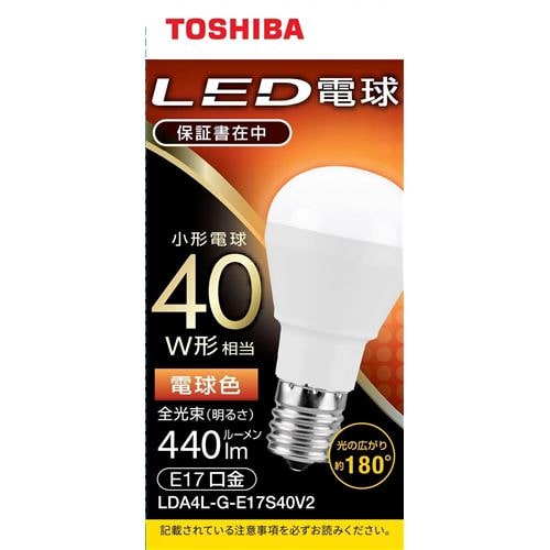 東芝 LDA4L-G-E17S40V2 LED電球 小形電球形