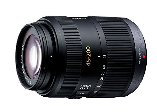 Panasonic マイクロフォーサーズ用  45-200mm F4.0-5.6 望遠ズーム MEGA O.I.S  G VARIO H-FS045200【中古品】