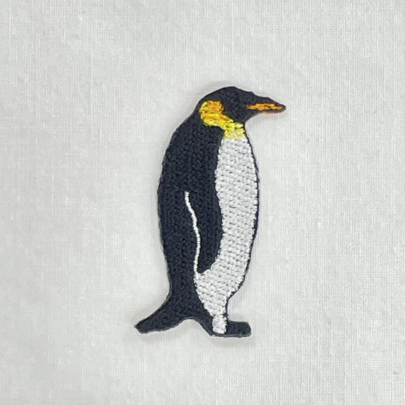 ペンギン　ワンポイント　刺繍　ワッペン　アップリケ　シール可