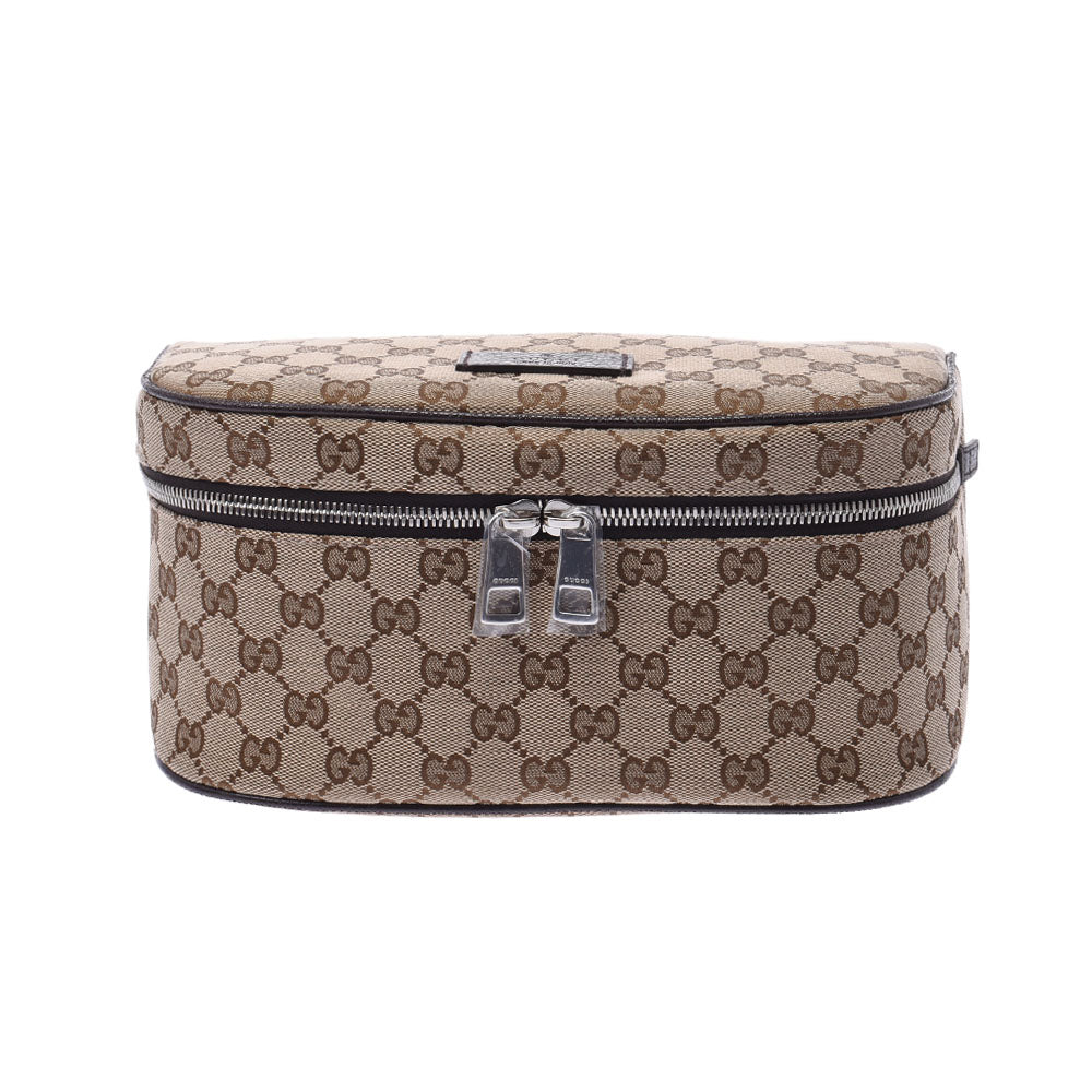 GUCCI グッチ GGキャンバス ウエストバッグ アウトレット ベージュ/ダークブラウン系 630915 ユニセックス GGキャンバス レザー ボディバッグ 未使用 