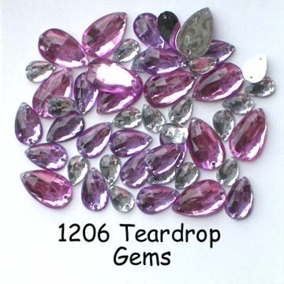 【USAボタン】Teardrop Gems【FF1206】