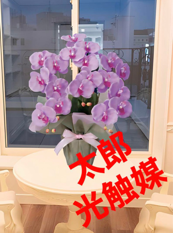 光触媒　人工観葉植物　ウォールグリーン　フェイクグリーン　ミディ胡蝶蘭L