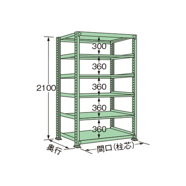 扶桑金属工業 【車上渡し】 中量ラック ME2112L06T（直送品）