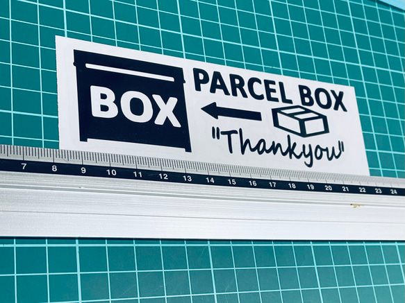 PARCEL BOX サンキュー　ステッカー　ブラック