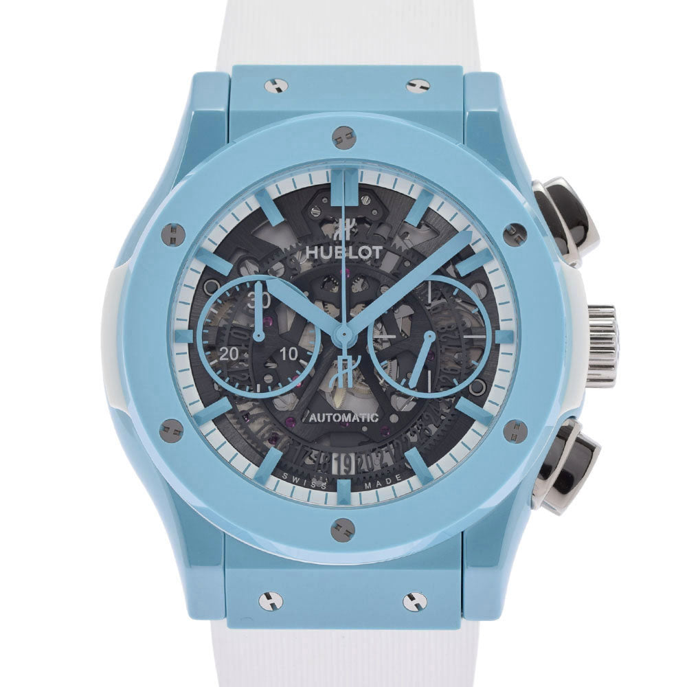 HUBLOT ウブロ アエロフュージョン トミヤスペシャル 限定77本 525.EX.0129.RW.TMY21 メンズ セラミック/ラバー 腕時計 自動巻き スケルトン文字盤 新同 中古 