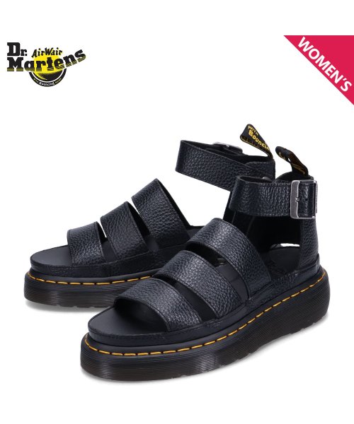 ドクターマーチン Dr.Martens サンダル ストラップサンダル クラリッサ 2 クアッド レディース 厚底 CLARISSA 2 QUAD ブラック 黒