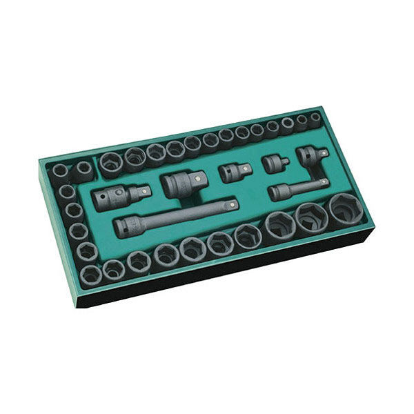 36pcs3/8″&1/2″インパクトソケットセット RS-09914 SATA Tools（直送品）