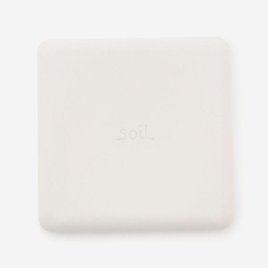 Soil SOAP DISH for bath square ホワイト