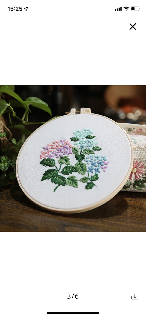 16お花柄刺繍作成キット