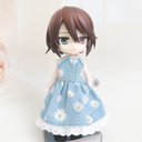 爽やかマーガレット柄ワンピース【ねんどろいど/オビツ11】