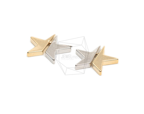 ERG-1885-RG【2セット】スターピアスセット,Star Earring Post,Clutch SET