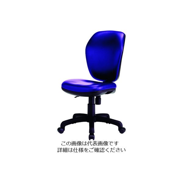 藤沢工業 TOKIO オフィスチェア FSTー77HL ハイバック ネイビー(レザー) FST-77HLNV 1脚 195-4049（直送品）