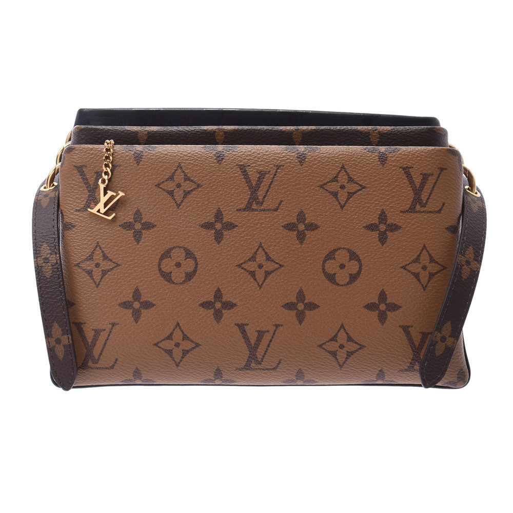 LOUIS VUITTON ルイヴィトン モノグラム リバース ポシェット LV3 二コラ・ジェスキュール ブラウン/黒/ベージュ M45412 レディース ショルダーバッグ Aランク 中古 