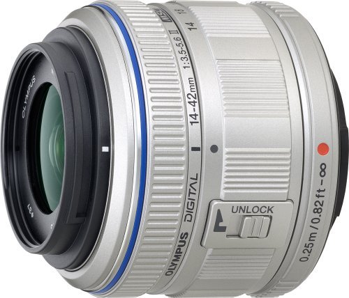 OLYMPUS 標準ズームレンズ M.ZUIKO DIGITAL 14-42mm F3.5-5.6 II シルバー【中古品】