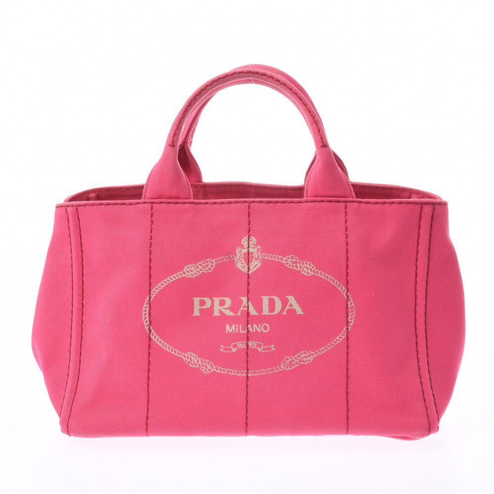 PRADA プラダ カナパ 2WAYバッグ ペオニア 1BG642 レディース キャンバス トートバッグ Bランク 中古 