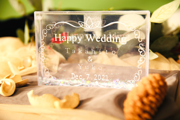 happy wedding フォトスタンド