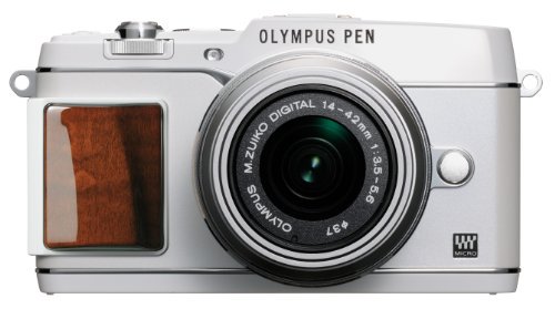 OLYMPUS ミラーレス一眼 PEN E-P5 14-42mm レンズキット(ビューファインダー VF-4セット) プレミアムモデル E-P5 14-42mm LKIT WHT PR【中古品】