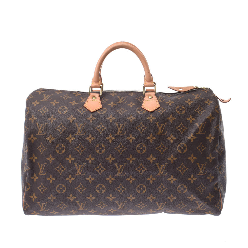 LOUIS VUITTON ルイヴィトン モノグラム スピーディ40 ブラウン M41522 ユニセックス モノグラムキャンバス ハンドバッグ ABランク 中古 